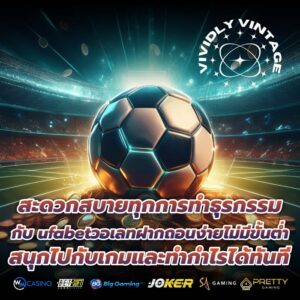 สะดวกสบายทุกการทำธุรกรรมกับ ufabetวอเลทฝากถอนง่ายไม่มีขั้นต่ำ สนุกไปกับเกมและทำกำไรได้ทันที